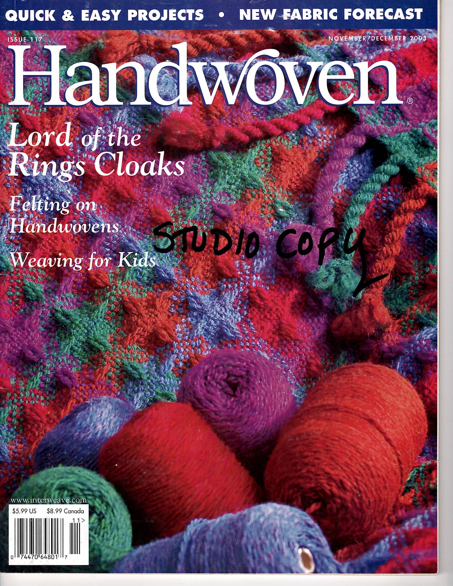 Handwoven November/December 2003