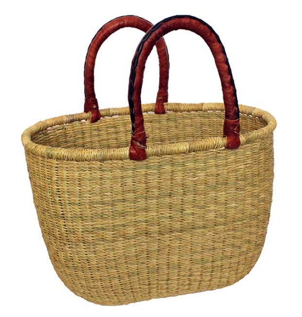 African Market Baskets- G-130- Natural Large Oval