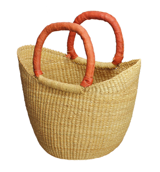 African Market Baskets- G-133N- Natural Mini Shopping Tote