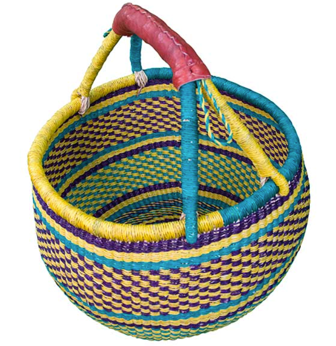 African Market Baskets- G-159A- Color Large Round