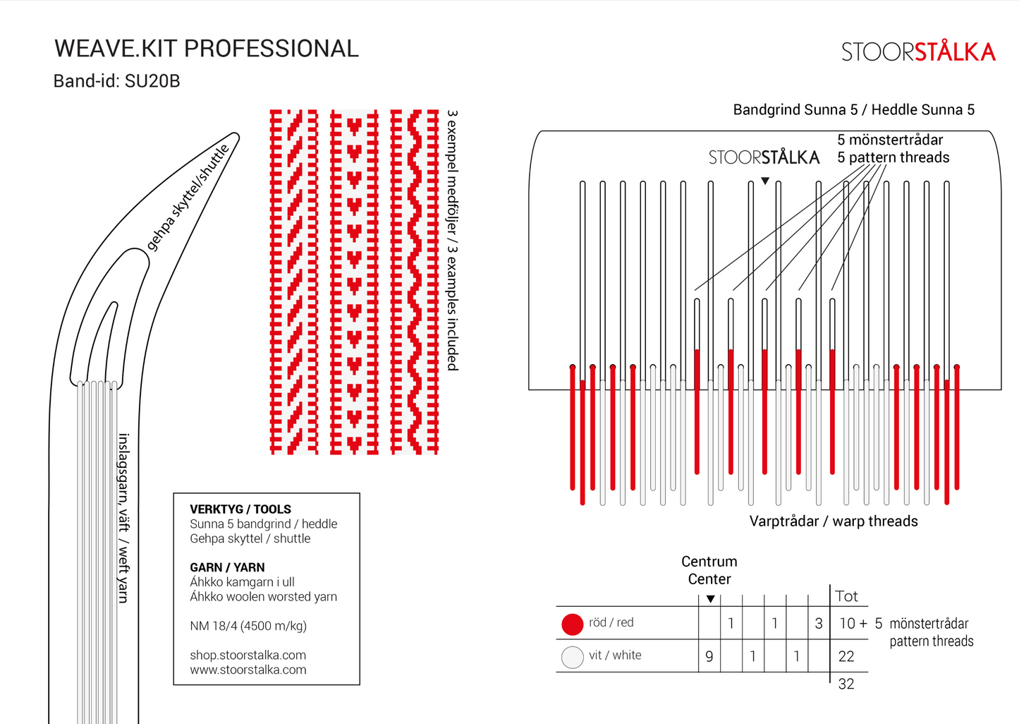 Weave.kit Professional- white-red