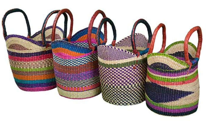 African Market Baskets- G-134- Medium Shopping Tote