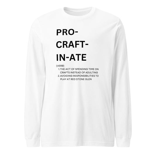 Procraftinate Long Sleeve Tee- Light