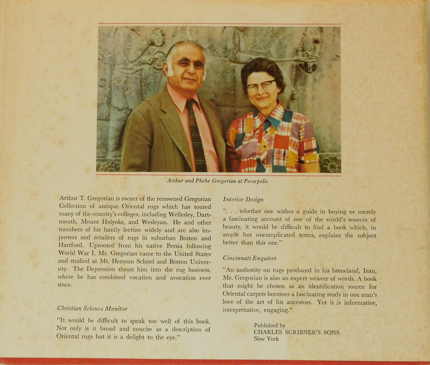 Oriental Rugs and The Stories They Tell - Used Book