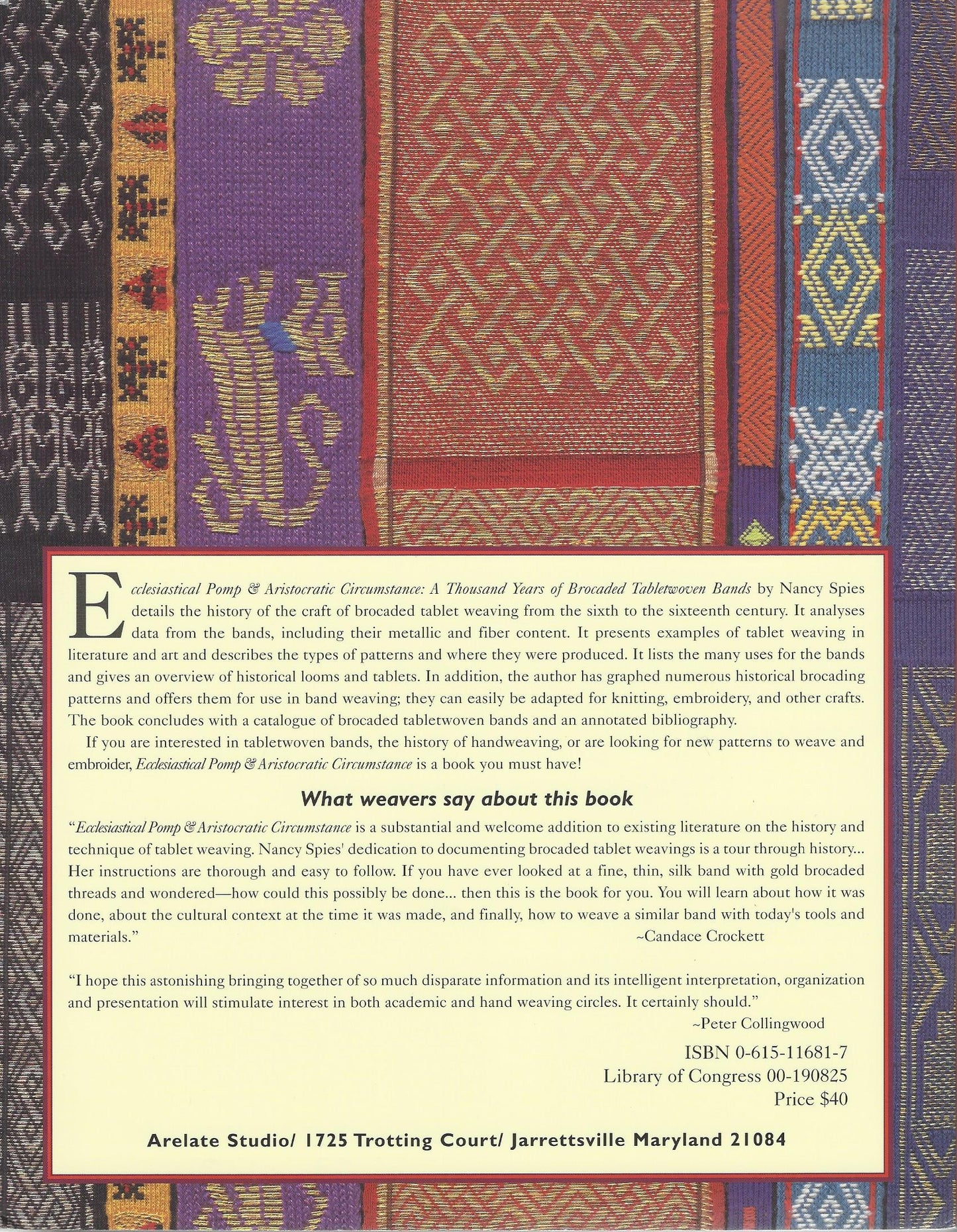 Ecclesiastical Pomp & Aristocratic Circumstance A Thousand Years of Brocade Tablet Bands