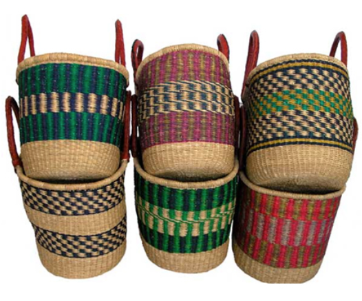 African Market Baskets- Color Large Oval