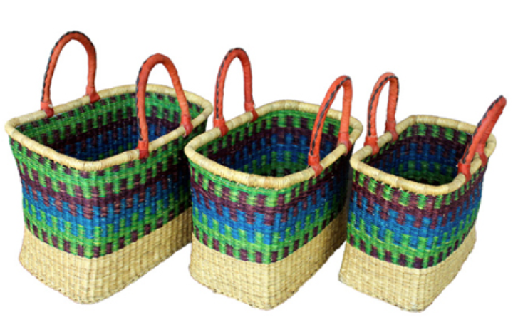 African Market Baskets- Rectangle