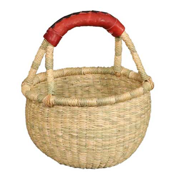 African Market Baskets- Natural Mini Round