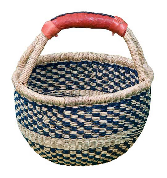 African Market Baskets- Natural Mini Round