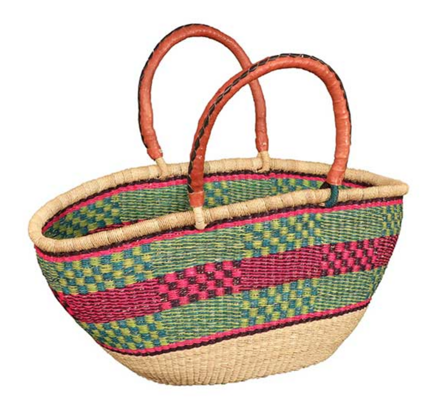African Market Baskets- G-167 Double Weave Oval