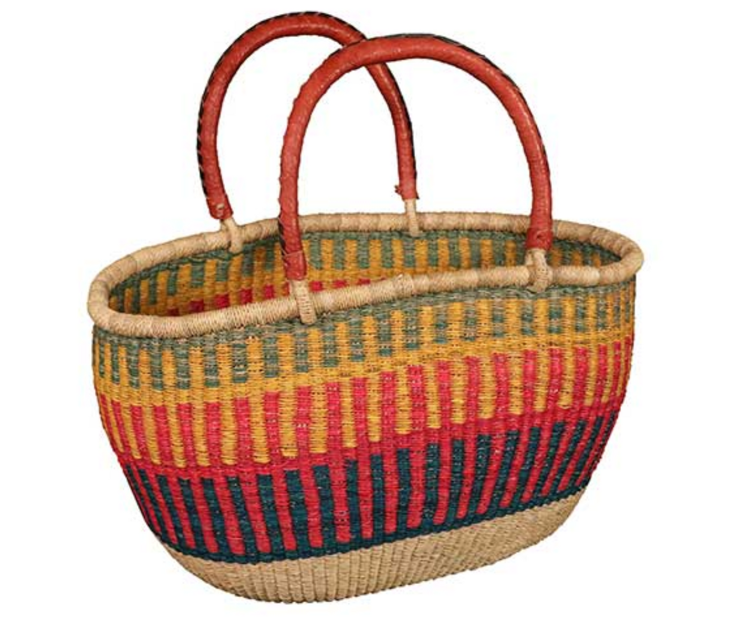 African Market Baskets- G-167 Double Weave Oval