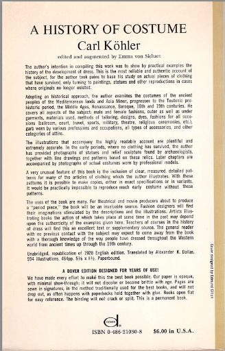 A History of Costume- Used Book