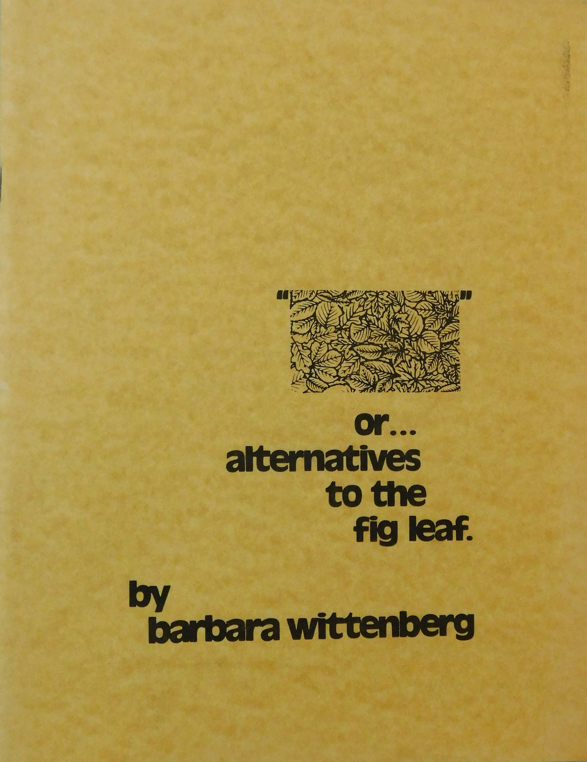 Or… Alternatives to the Fig Leaf - Used Book