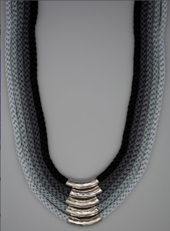 Lunatic Fringe Ombre Braided Necklace